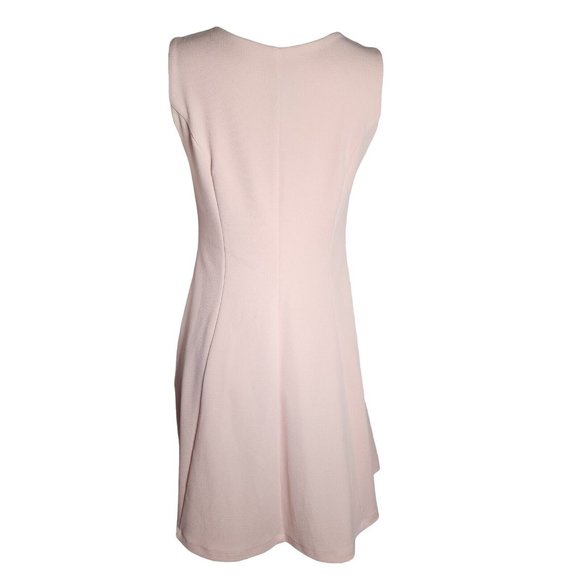 ENFOCUS STUDIO Solid All Pink Textured Sleeveless Pullover Dress Womens Size 6 - Picture 3 of 6